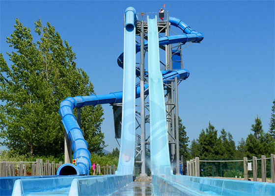 水公園のカミカゼ水スライドのガラス繊維の高速自由な落下水スライド