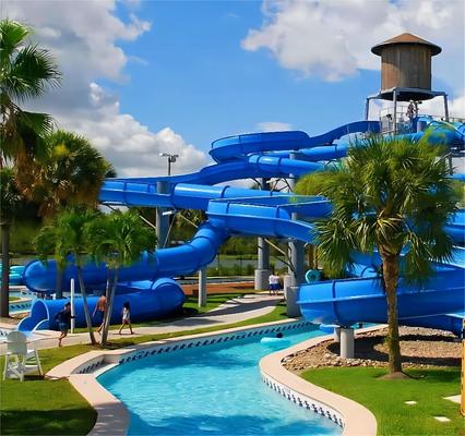 良い価格 Commercial Fiberglass Water Park Slide with 6-8mm Thickness and Over 10 Years Service Life Ending with Pool オンライン