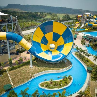 良い価格 Outdoor Fiberglass Water Park Slide with 6-8mm Thickness and 10 Years Service Life in Customized Size オンライン
