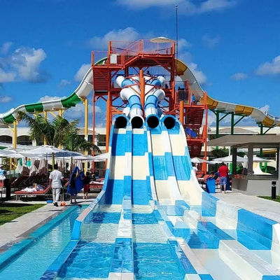 良い価格 Outdoor Fiberglass Water Park Slide with 6-8mm Thickness Customized Size and Over 10 Years Service Life オンライン