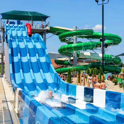 良い価格 Customized Size 6-8mm Thickness Fiberglass Water Park Slide Ending with Pool for Kids and Adults オンライン