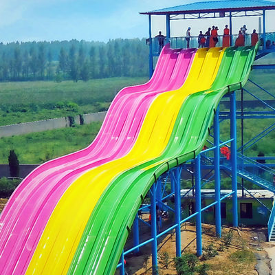 良い価格 Rainbow Racing Water Slide Fiberglass Material Service Life Over 10 Years Color Customized Use For Water Park Equipment Swimming Pool オンライン