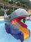 子供の小型プールのスライドのクジラのカエルはガラス繊維のプールのスライドを形づけた