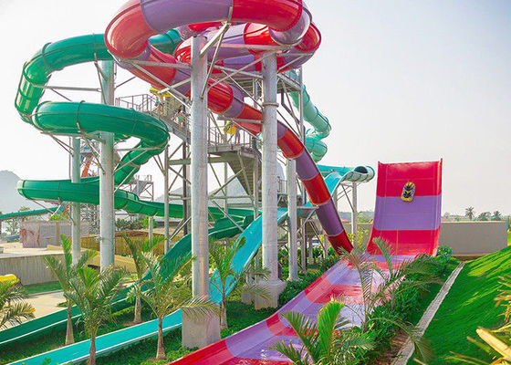 良い価格 水公園巨大な屋外水スライドの大人のガラス繊維のブーメランのWaterslide オンライン