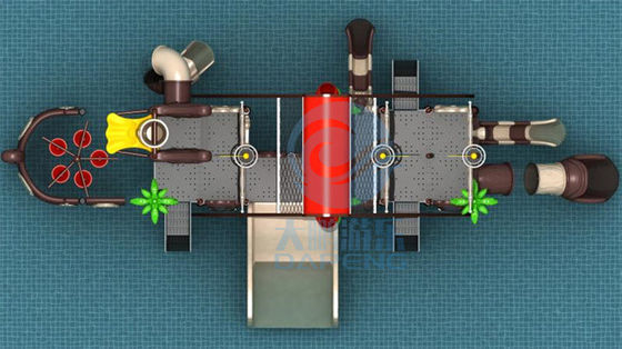 子供大きい屋外水スライドの海賊船は反紫外線空電のスタイルを作る