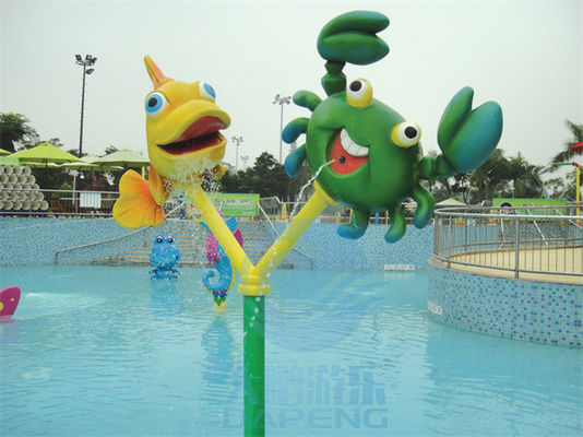 ガラス繊維の魚およびカニのスプレーは子供の水公園のしぶき地帯のためのおもちゃを置いた