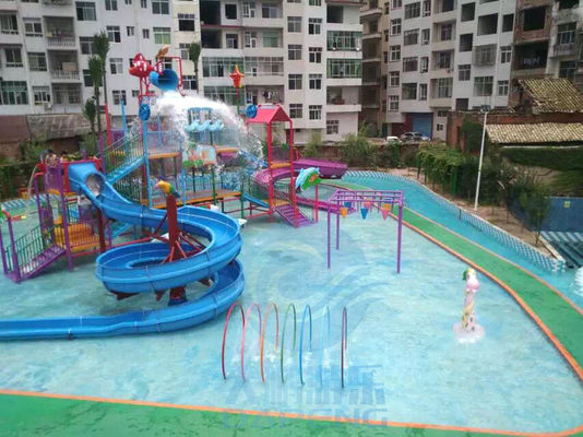 子供のための住宅の運動場水スライドの水公園のガラス繊維水家