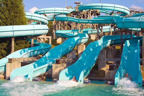 良い価格 子供のテーマ 屋外公園 スポーツゲーム ウォーターパーク デザイン ファイバーグラス スライド セット 大人の遊び オンライン