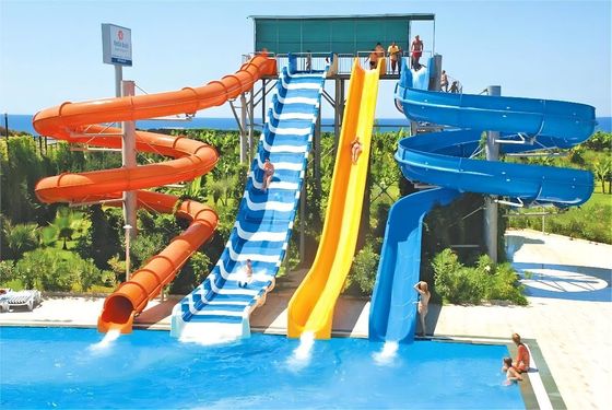 オーダーメイド カラー ガラス繊維 水上公園 スライド 屋外水遊び 公園プール 設備 子供向け