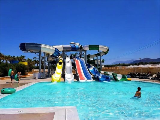 ODM 水遊び公園 遊園地 施設 スイミングプール 子供用のガラス繊維スライド