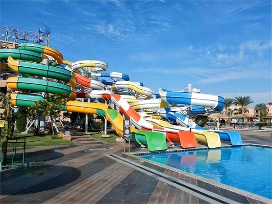 スイミングプール ガラス繊維水上スライド 子供向け 商業用テーマパーク 遊園地 遊園地
