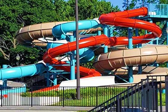 巨大な屋外水上公園 ガラス繊維 子供 遊び 遊戯 遊園地 ガラス繊維 水上スライド 子供向け
