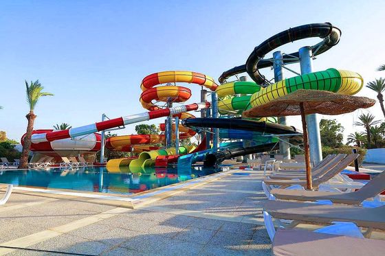 OEM アクアパーク 水遊び 遊具 泳池用水スライド ガラス繊維