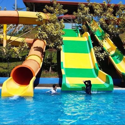 商業用 屋外 子供 スイミングプール ガラス繊維水スライド