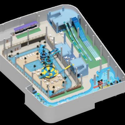 2500平方メートルの室内二層水上公園 すべての年齢のためのプロジェクトデザイン