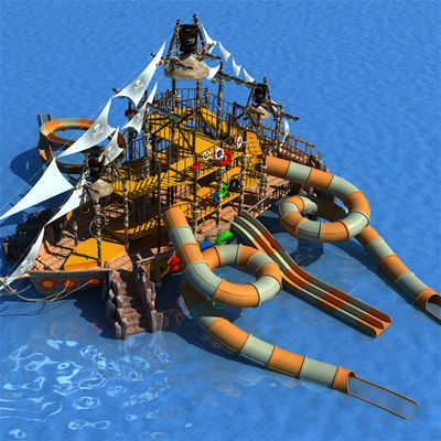 ガラス繊維の水上公園スライド