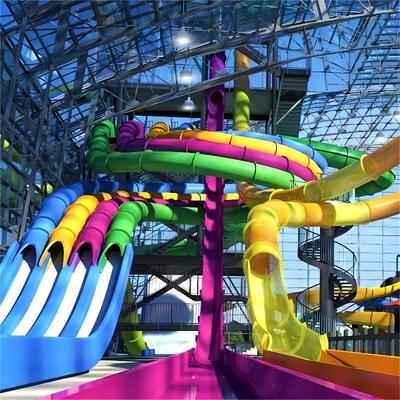 良い価格 Commercial Fiberglass Water Park Slide with 7.3m Height and Pool End for Kids and Adults オンライン