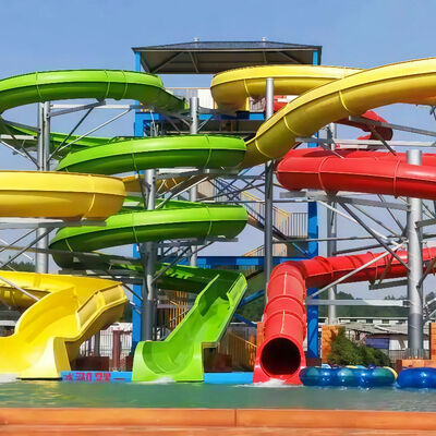 良い価格 Customized Aqua Park Inground Pool Slide Fiberglass Swimming Pool Water Slide Amusement Park Equipment Adult Children Games Over 10+ Years Service Life オンライン