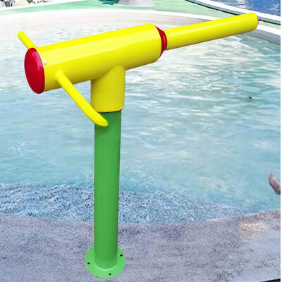 品質 Commercial Colorful Galvanized Steel Water Gun Outdoor Water Park Splash Pad Features 工場