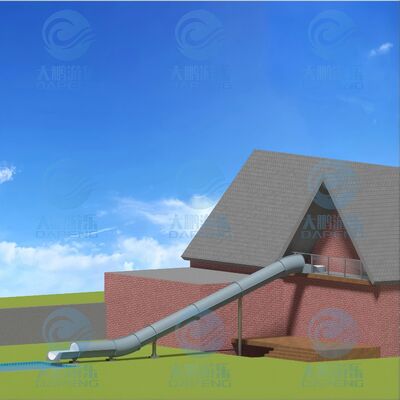 4.14m耐久性グラスファイバー製クローズドウォータースライダー裏庭アミューズメント住宅用プールカスタム
