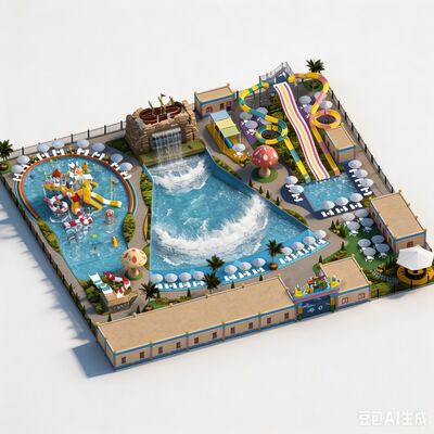 良い価格 6000m2 プロの水上公園 商業用水上公園リゾートのカスタム設計と建設計画 オンライン