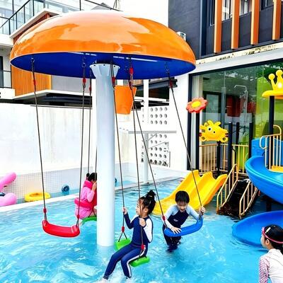 品質 インタラクティブ水遊具商業ウォーターパーク子供プール用グラスファイバー亜鉛メッキ鋼キノコスプラッシュパッド 工場
