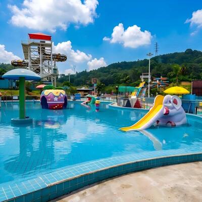 商業用1.8m FRP水泥水スプレーパッド アクアパークの子供のためのスライドと噴水