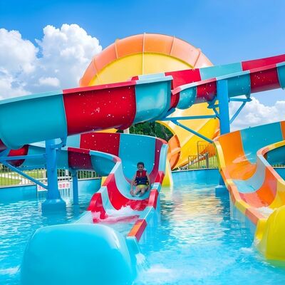 シングルスピラルスライドフニール ガラス繊維水スライド 商業用屋外水遊び公園 ホテル リゾートプール