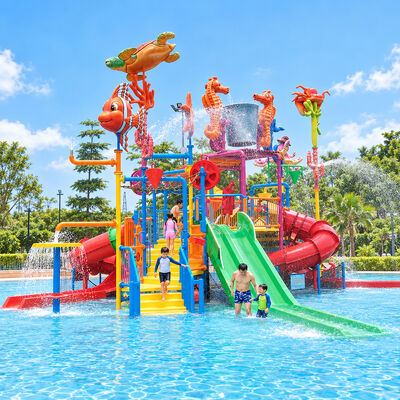 良い価格 水上公園と多階のプラットフォームと子供用のスライドを備えた水上遊び場 online