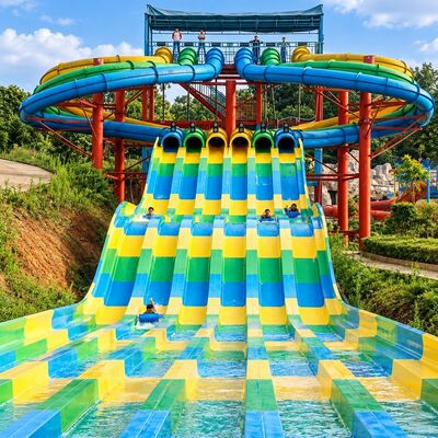 良い価格 高台オクトポス水上スライド ガラス繊維 多車線水上スライド 競馬用水上公園用 online