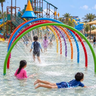 品質 ガルバナイド 鉄 虹 水 ループ インタラクティブ スプラッシュ パッド プレーのための水噴霧 工場