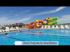 紫外線が消える 泳池 水道スライド 繊維ガラス 色彩豊かな水道スライド 繊維ガラススライド